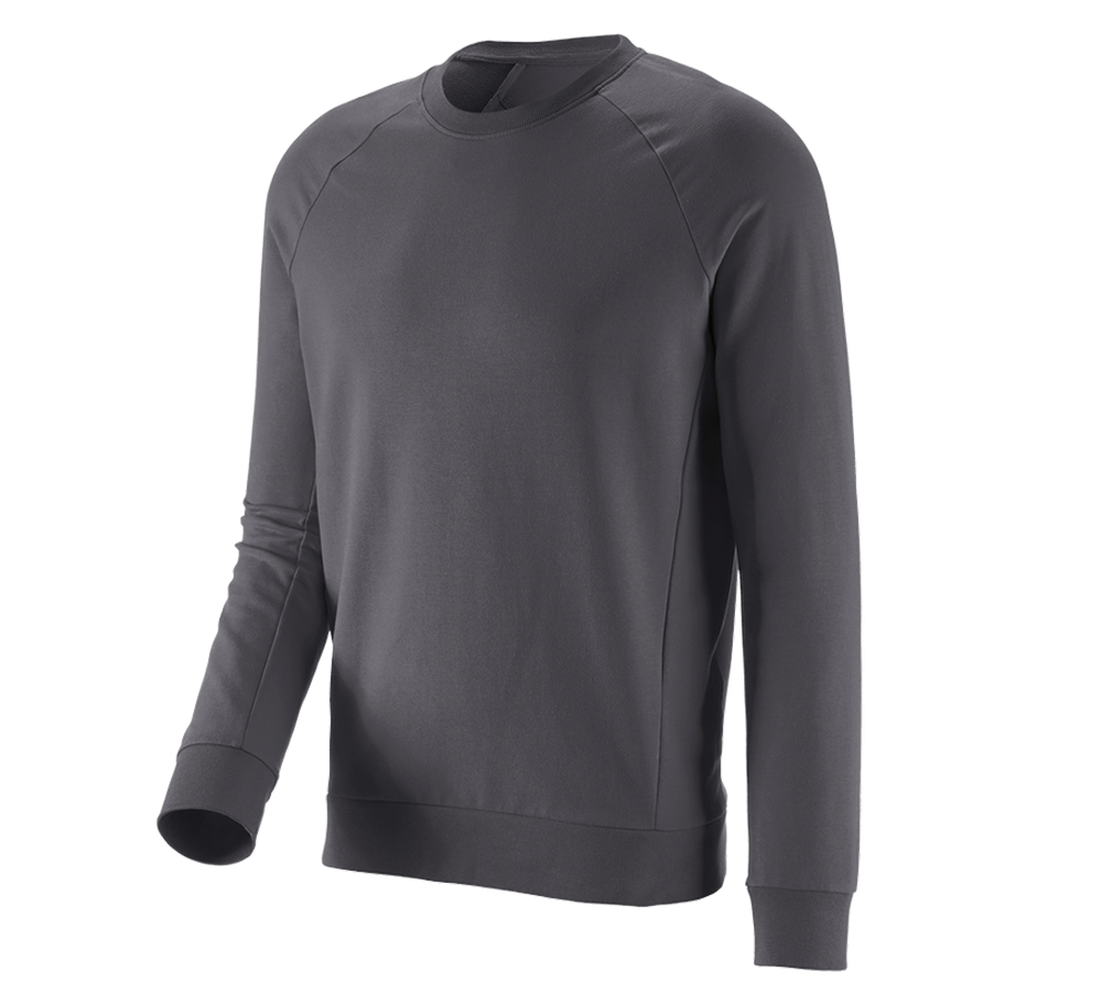 Hauts: e.s. Sweatshirt cotton stretch + anthracite