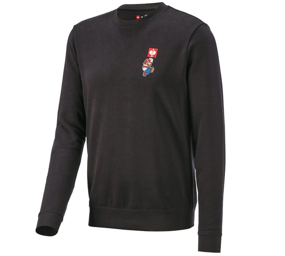 Shirts, Pullover & more: Super Mario Sweatshirt, men's + black