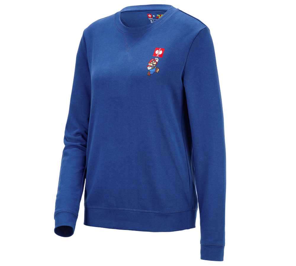 Collaborations: Super Mario Sweatshirt, ladies' + alkaliblue