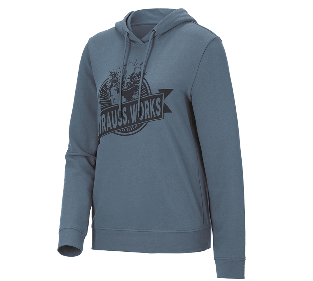 Hauts: Hoody sweatshirt e.s.iconic works, femmes + bleu oxyde