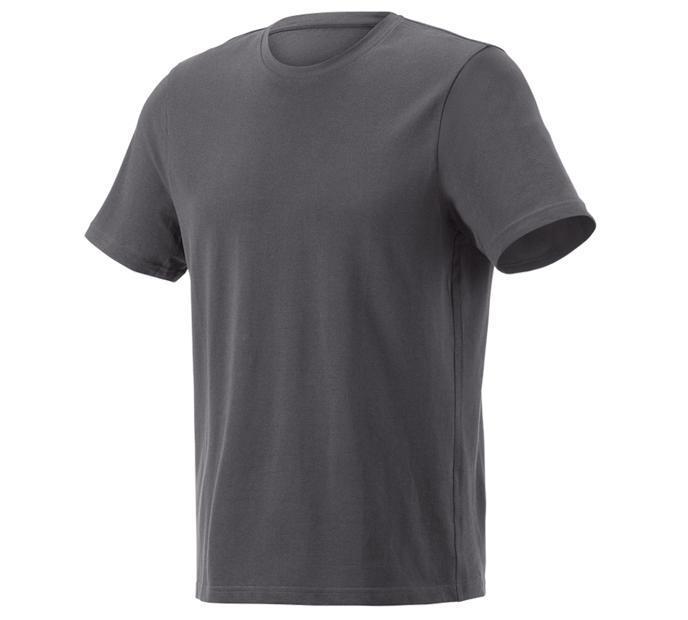 Hauts: e.s. Piqué-T-Shirt cotton light + anthracite