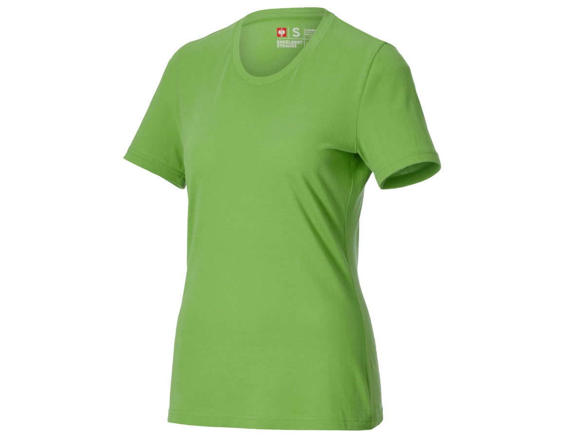 Vêtements: e.s. Piqué-T-Shirt cotton light, femmes + vert d'eau