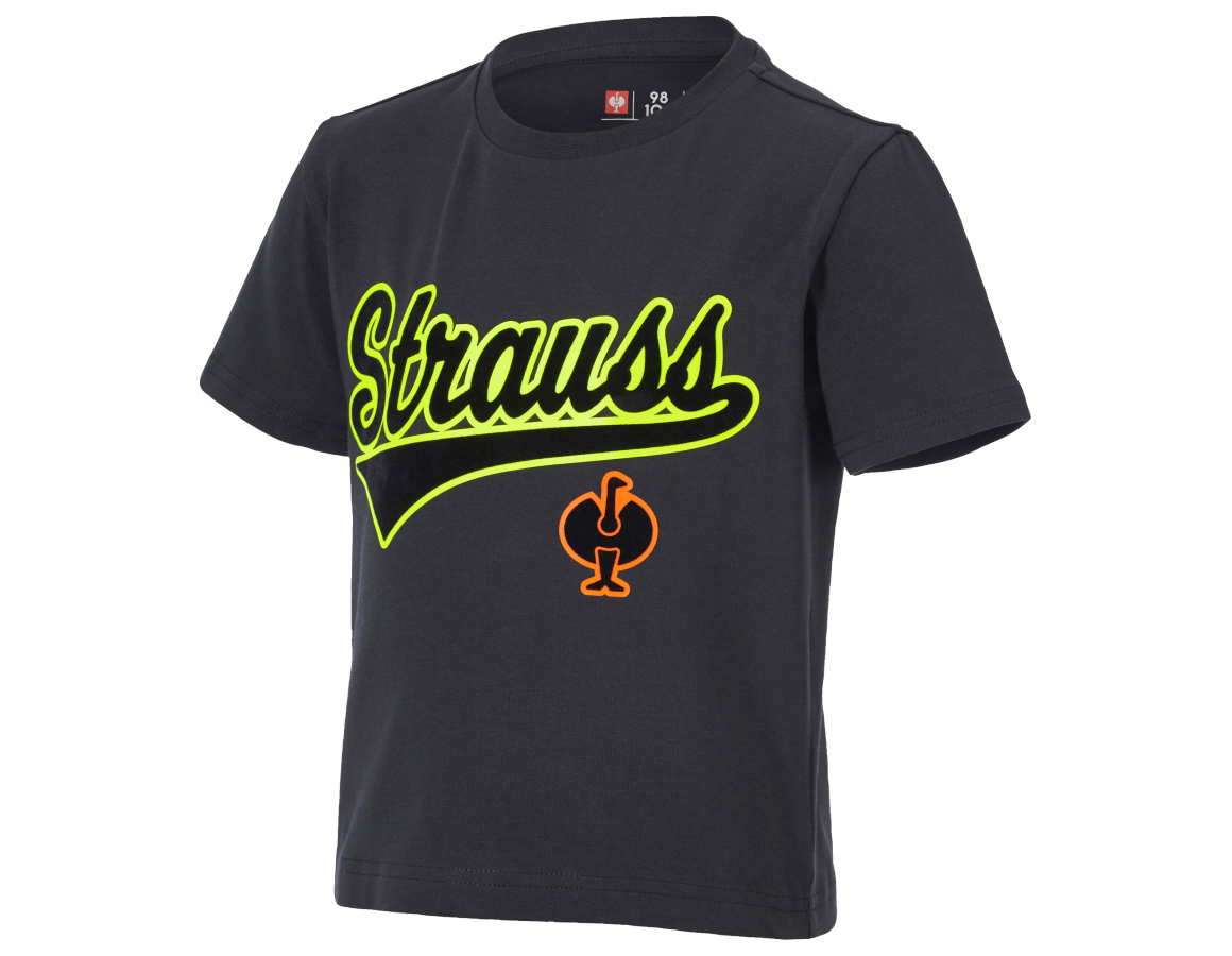 Hauts: T-Shirt e.s.e:pic, enfants + noir/jaune fluo/orange fluo
