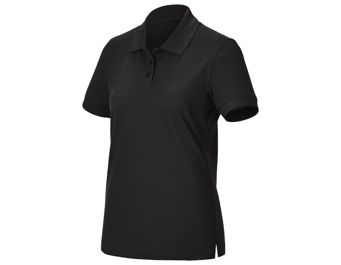Clothing: Pique-Polo e.s.industry, ladies' + black