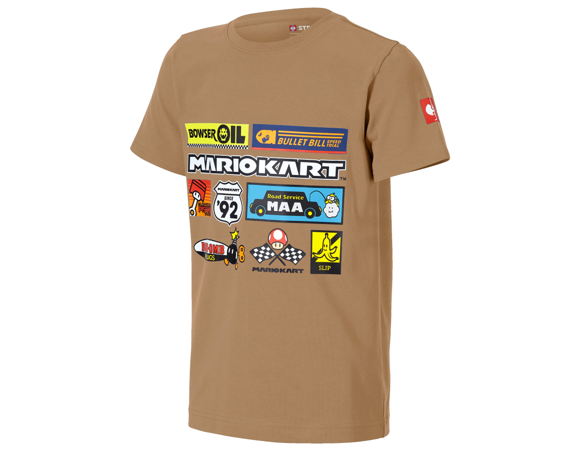 Collaborations: Mario Kart T-shirt, children's + almondbrown