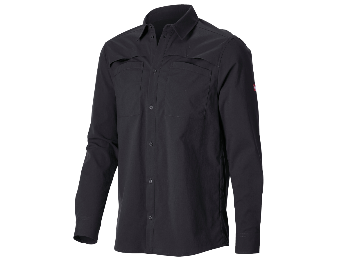 Thèmes: Chemise de travail e.s.t:aktik, à manches longues + noir