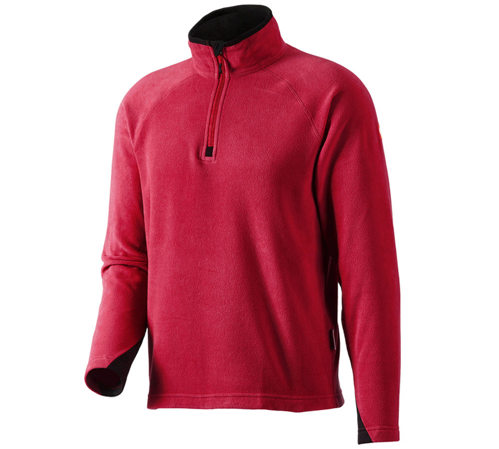 Hauts: Pull camionneur en laine polaire dryplexx® micro + rouge