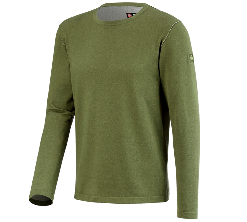 Thèmes: Pullover à col rond e.s.iconic + vert montagne