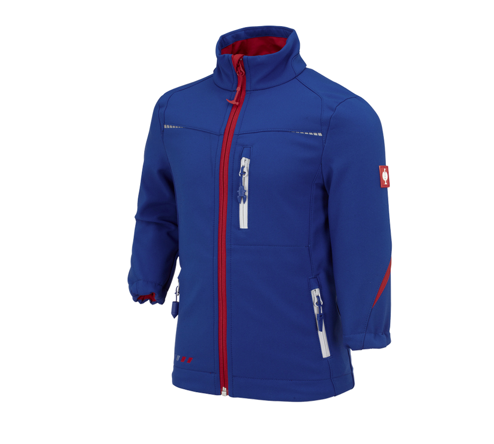 Jackets: Softshell jacket e.s.motion 2020, children's + royalblue/fiery red
