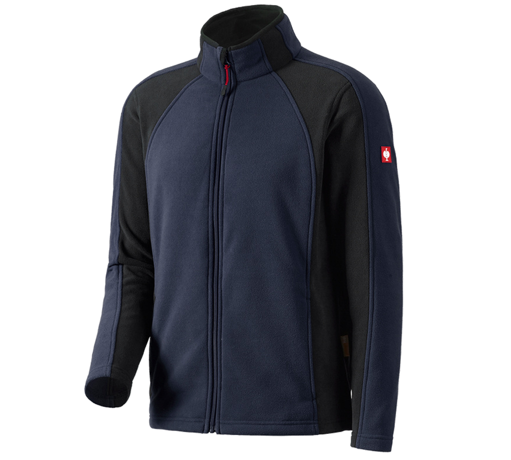 Vestes de travail: Veste en laine polaire dryplexx® micro + bleu foncé/noir