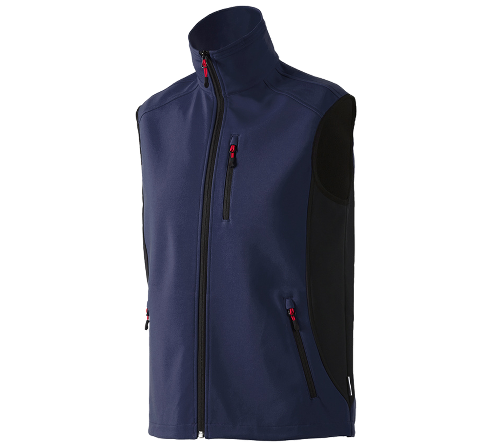 Thèmes: Gilet softshell dryplexx® softlight + bleu foncé/noir