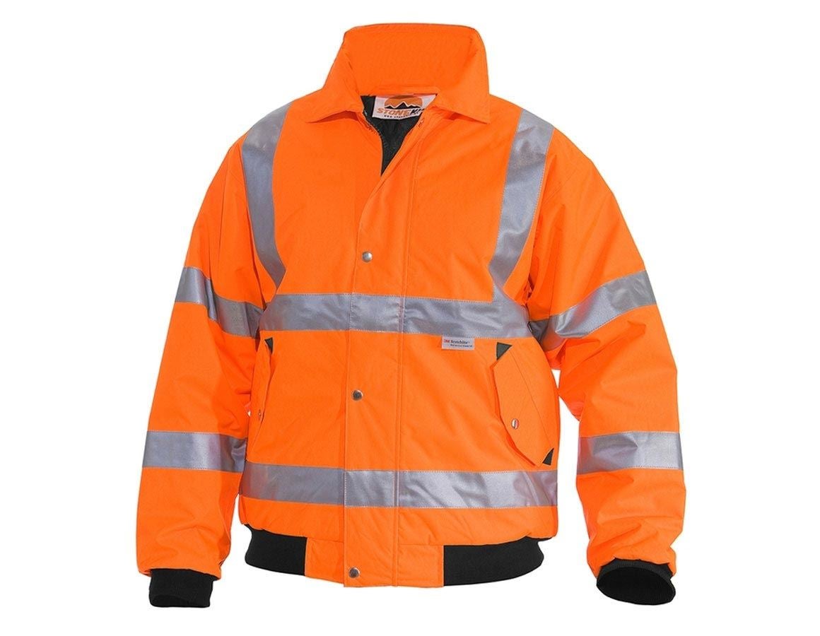 Work Jackets: STONEKIT High-vis pilot jacket + high-vis orange