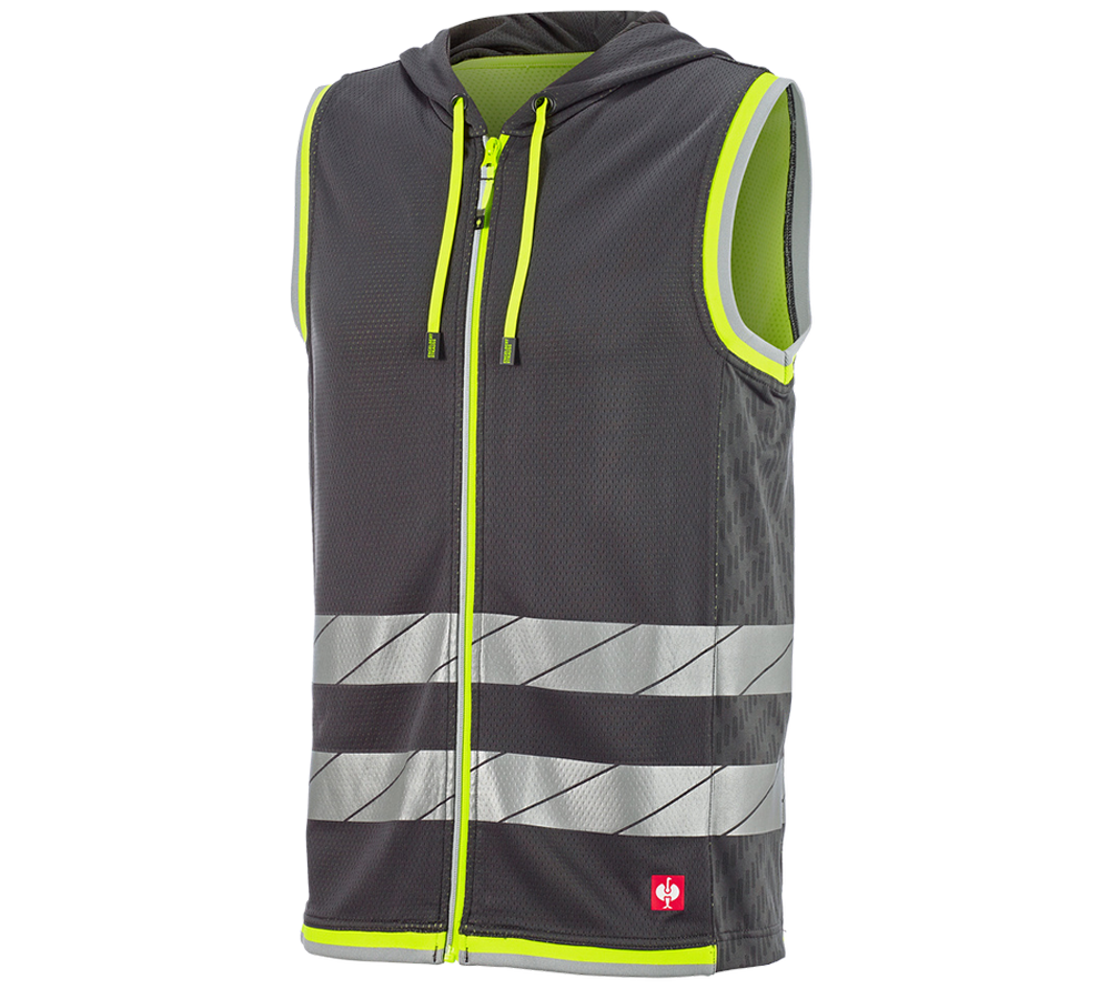 Gilets de travail: Gilet fonctionnel réfléchissant e.s.ambition + anthracite/jaune fluo