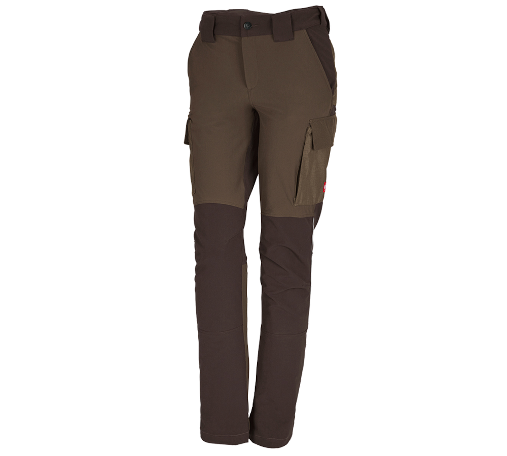Work Trousers: Functional cargo trousers e.s.dynashield, ladies' + hazelnut/chestnut