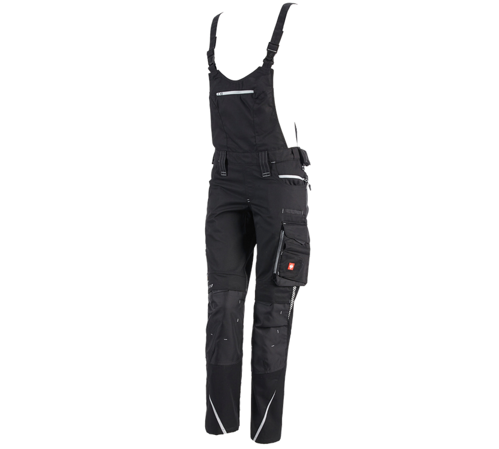 Pantalons de travail: Salopette pour femmes e.s.motion 2020 + noir/platine