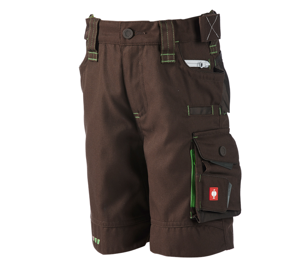 Shorts: Short e.s.motion 2020, enfants + marron/vert d'eau