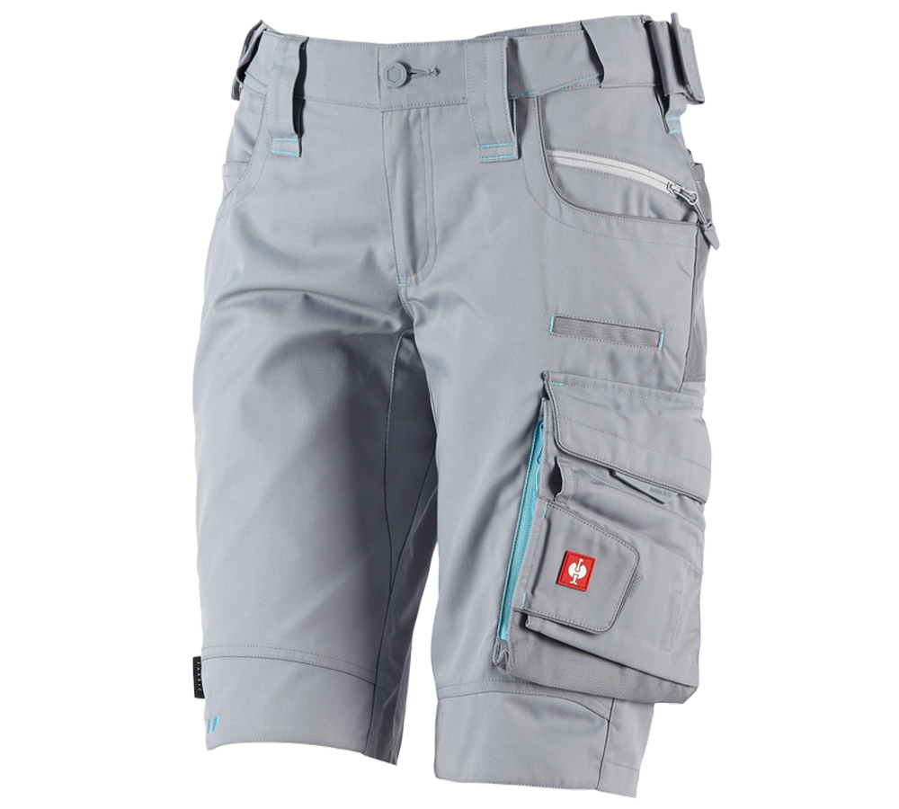 Pantalons de travail: Short e.s.motion 2020, femmes + platine/bleu capri