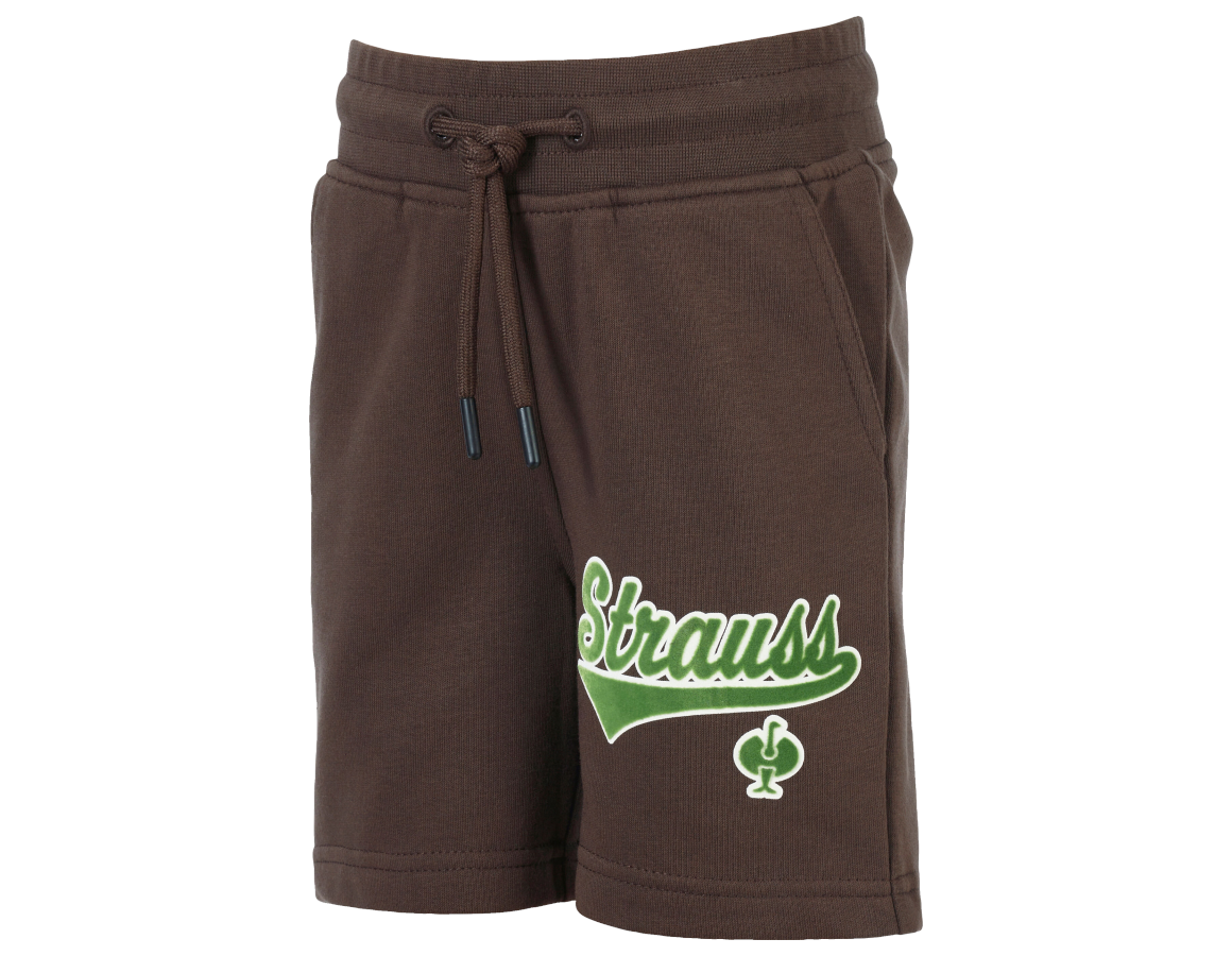 Accessories: Sweat shorts e.s.e:pic, children's + chestnut/seagreen