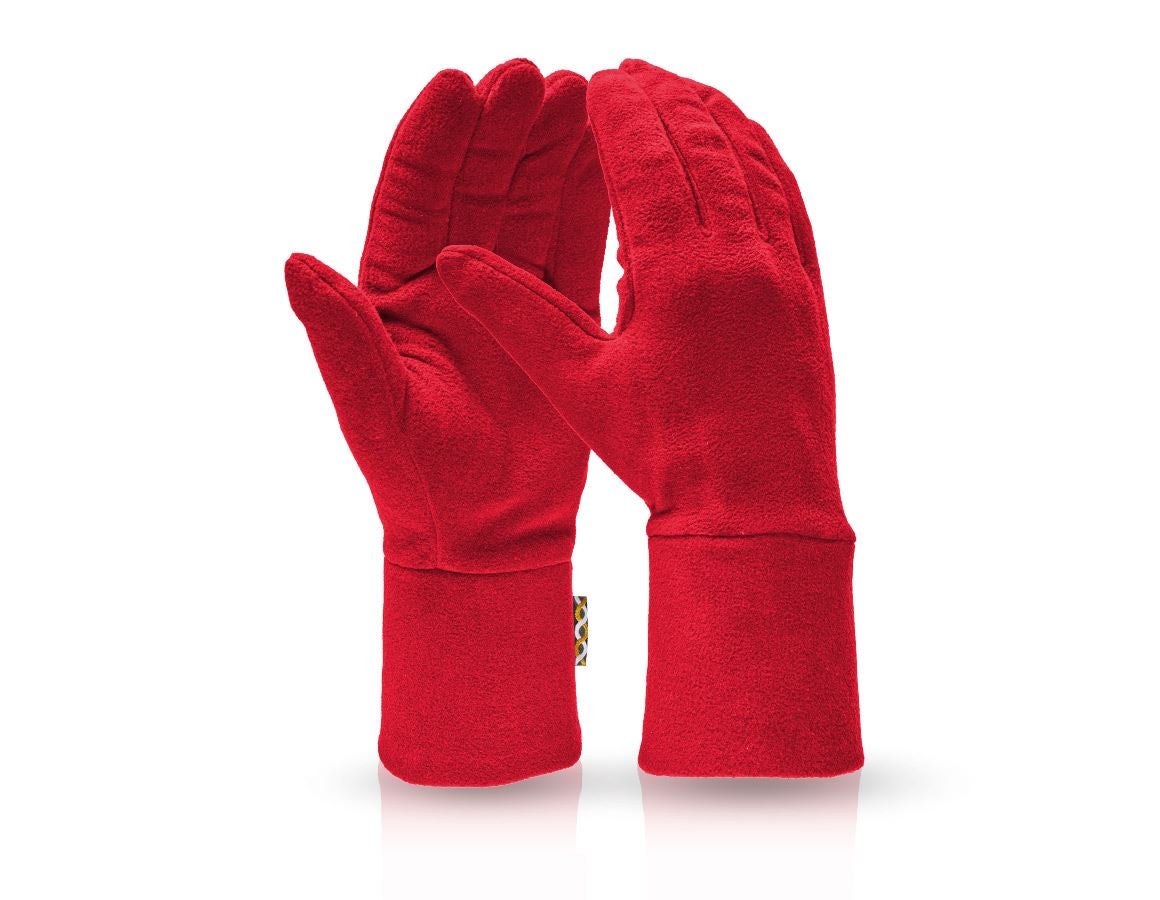 Accessories: e.s. FIBERTWIN® microfleece gloves + fiery red