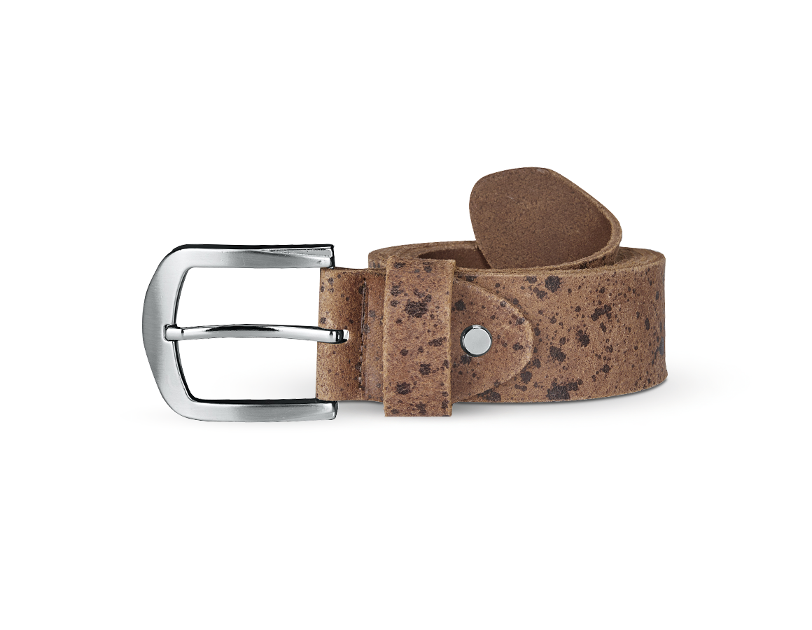 Accessories: Leather belt Rodney + brown