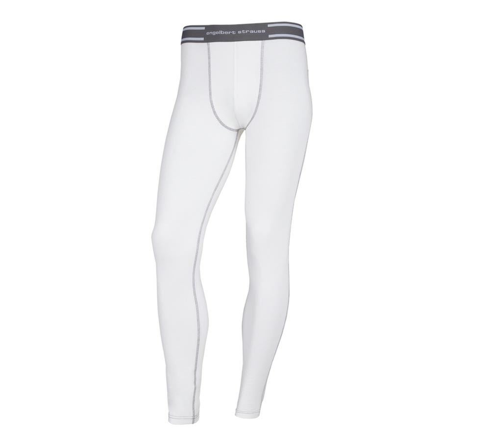 Sous-vêtements | Vêtements thermiques: e.s. Caleçon long en coton élastique + blanc