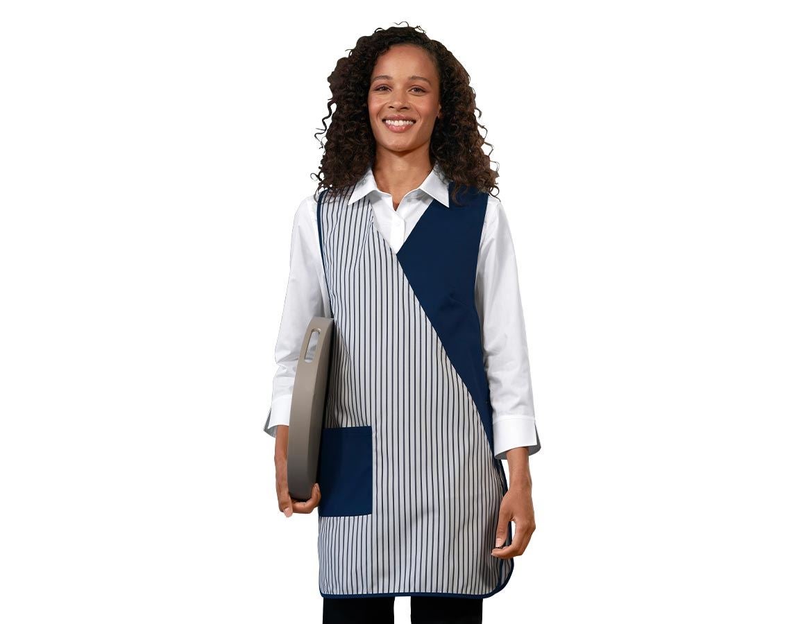 Aprons: Tabards Sandra + white/navy