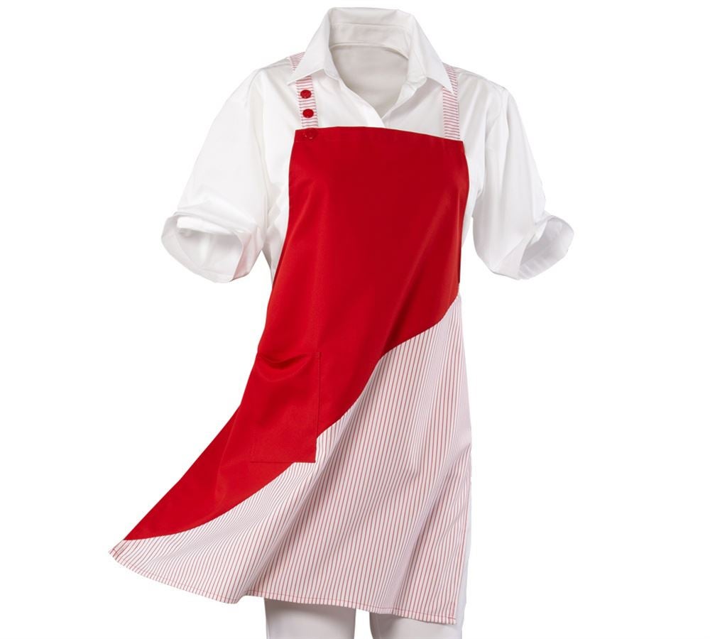 Aprons: Bib Apron Wels + red/white