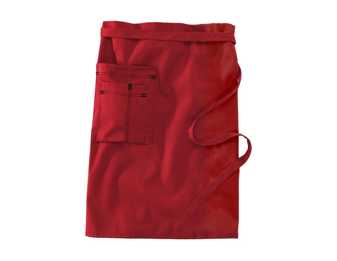 Aprons: Mid-Length Apron + red/black