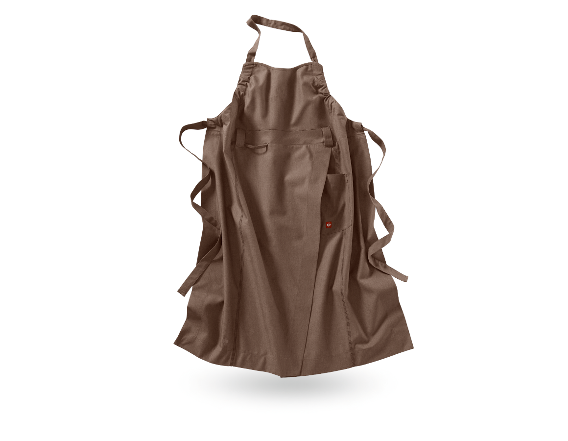 Aprons: Bib Apron e.s.fusion, ladies' + chestnut melange