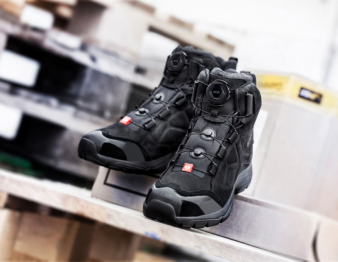 O2: e.s. O2 Work shoes Tethys mid + black
