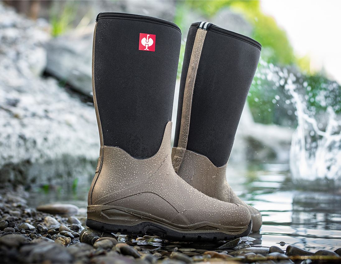 O4: e.s. O4 Neoprene special work boots Fides high + stone/black