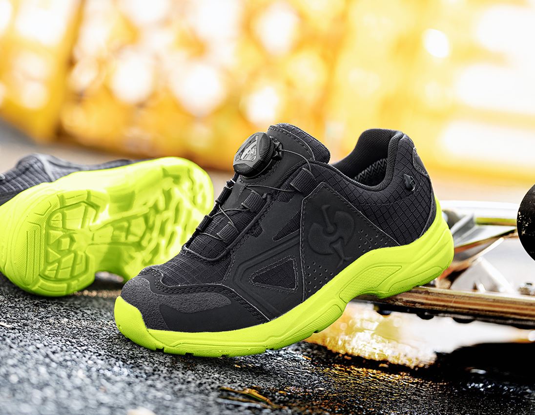 Chaussures pour enfants: Chaussures Allround e.s. Corvids II, enfants + noir/jaune fluo