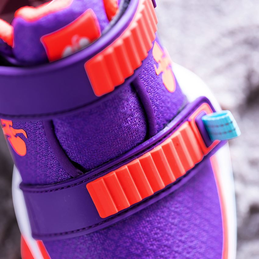 Chaussures pour enfants: Chaussures Allround e.s. Waza, enfants + raisin/cyan clair/rouge fluo 2