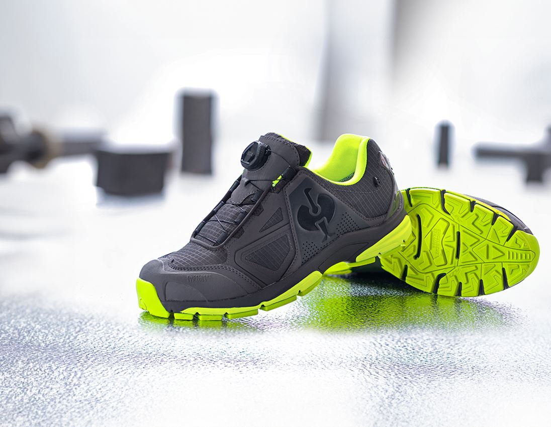 O2: O2 Chaussures de travail e.s. Minkar II + anthracite/jaune fluo