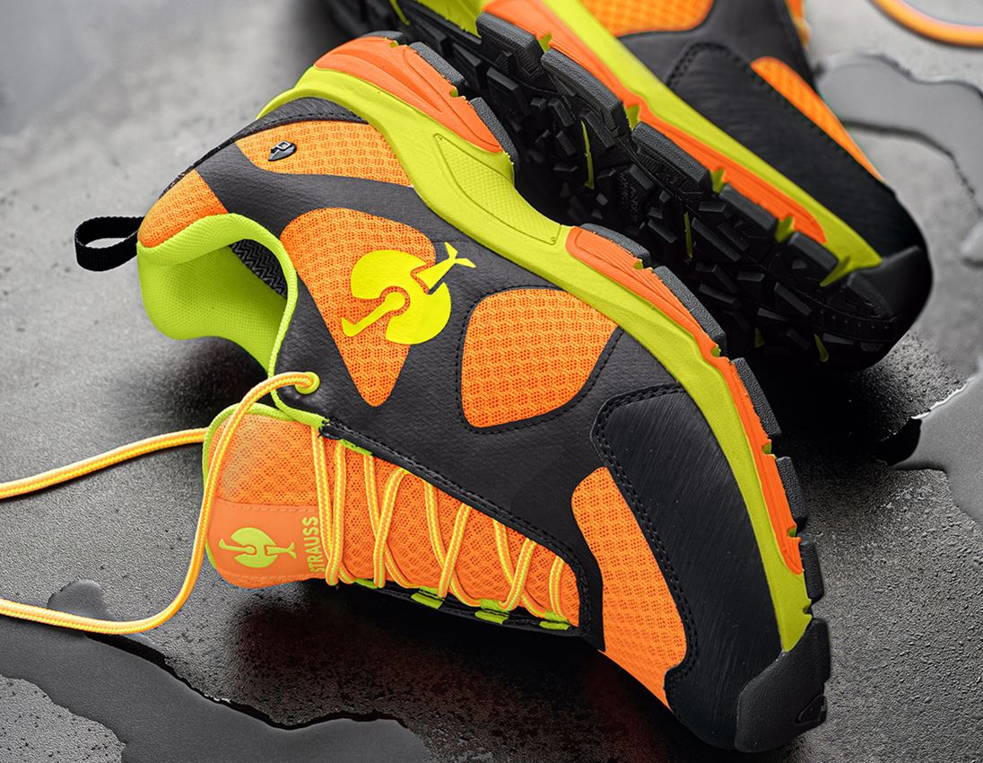 O2: O2 Work shoes e.s. Thebe II + high-vis orange/high-vis yellow/black