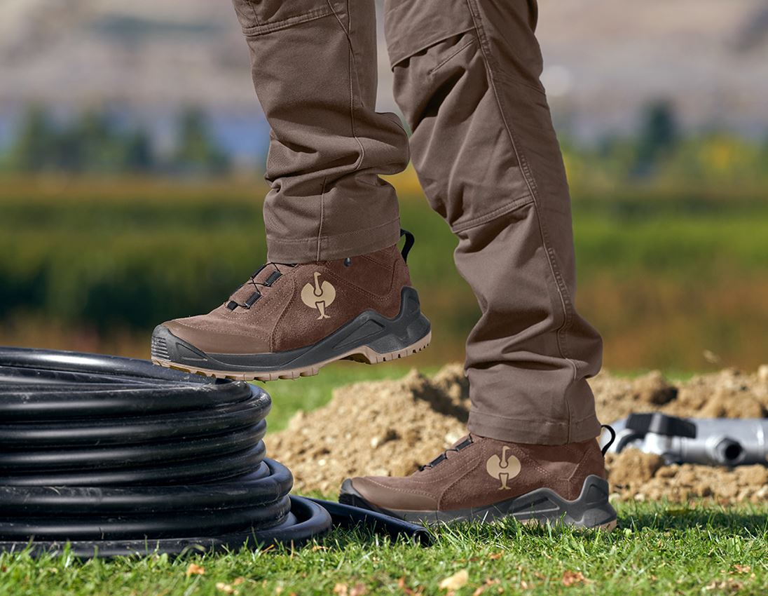 O2: O2 Chaussures de travail e.s. Apate II mid + marron/noisette 1