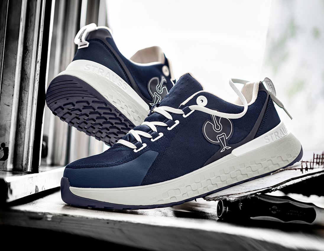 SB: SB Safety shoes e.s. Comoe low + deepblue/white