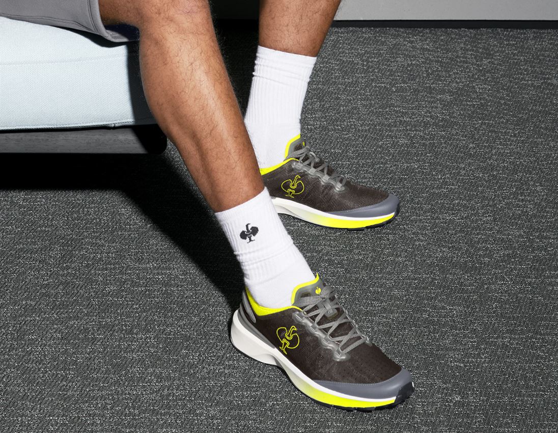 O1: O1 Work shoes e.s. Gambela + basaltgrey/acid yellow 1