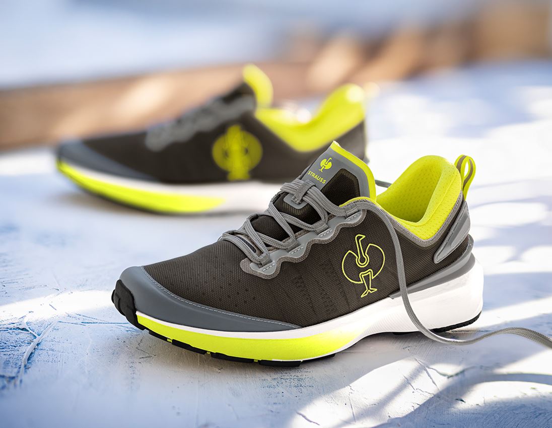 O1: O1 Work shoes e.s. Gambela + basaltgrey/acid yellow