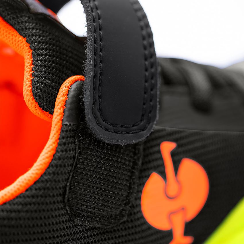 Kids Shoes: Allround shoes e.s. Porto, children's + black/high-vis yellow/high-vis orange 2