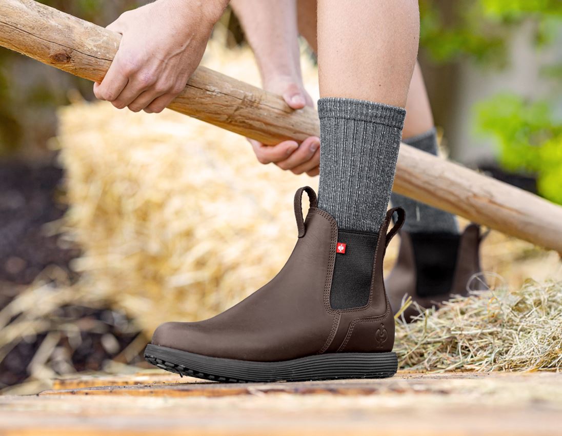 O1: O1 Chaussures de travail e.s. Amarillo mid + brun marécage 2