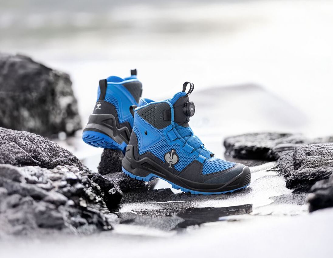 Chaussures: O6 Chaussures de travail e.s. Adelaide mid + noir/bleu gentiane