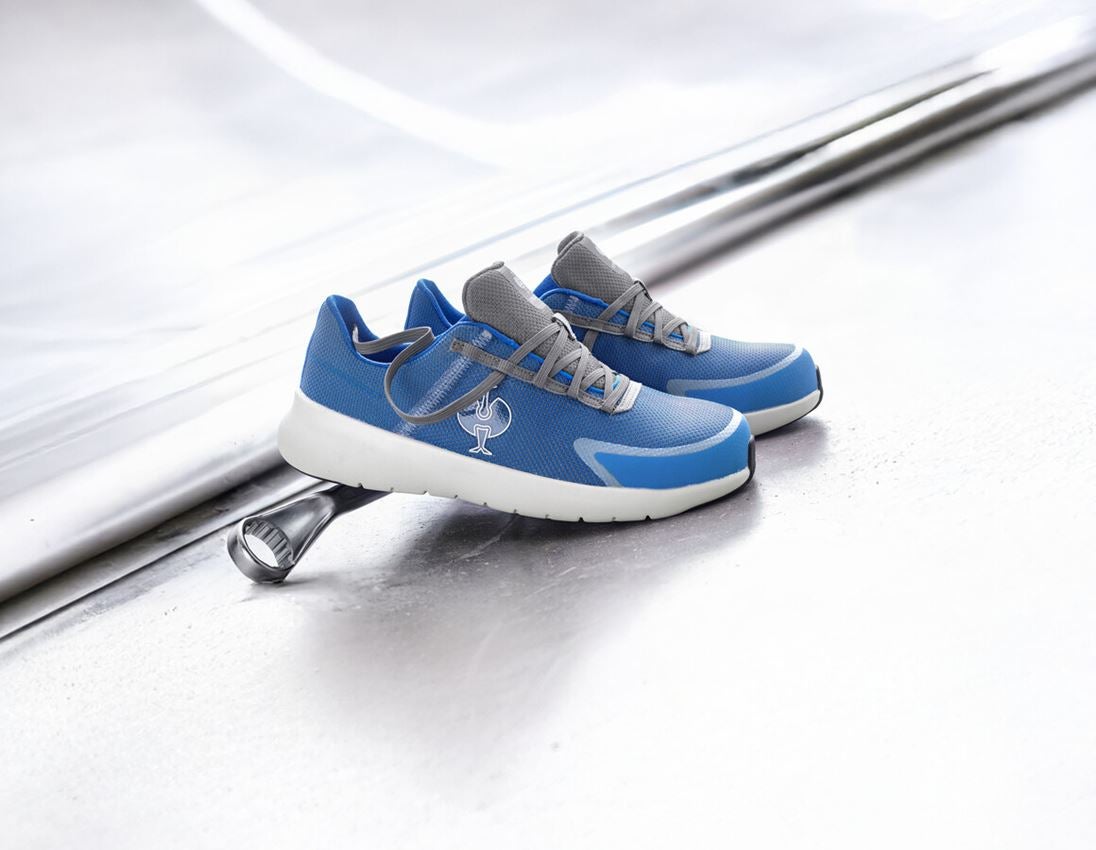 Safety Shoes: SB Safety shoes e.s. Taupo low + gentianblue/silver