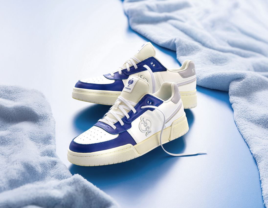 O1: O1 Work shoes e.s. Sumter low + white/royalblue