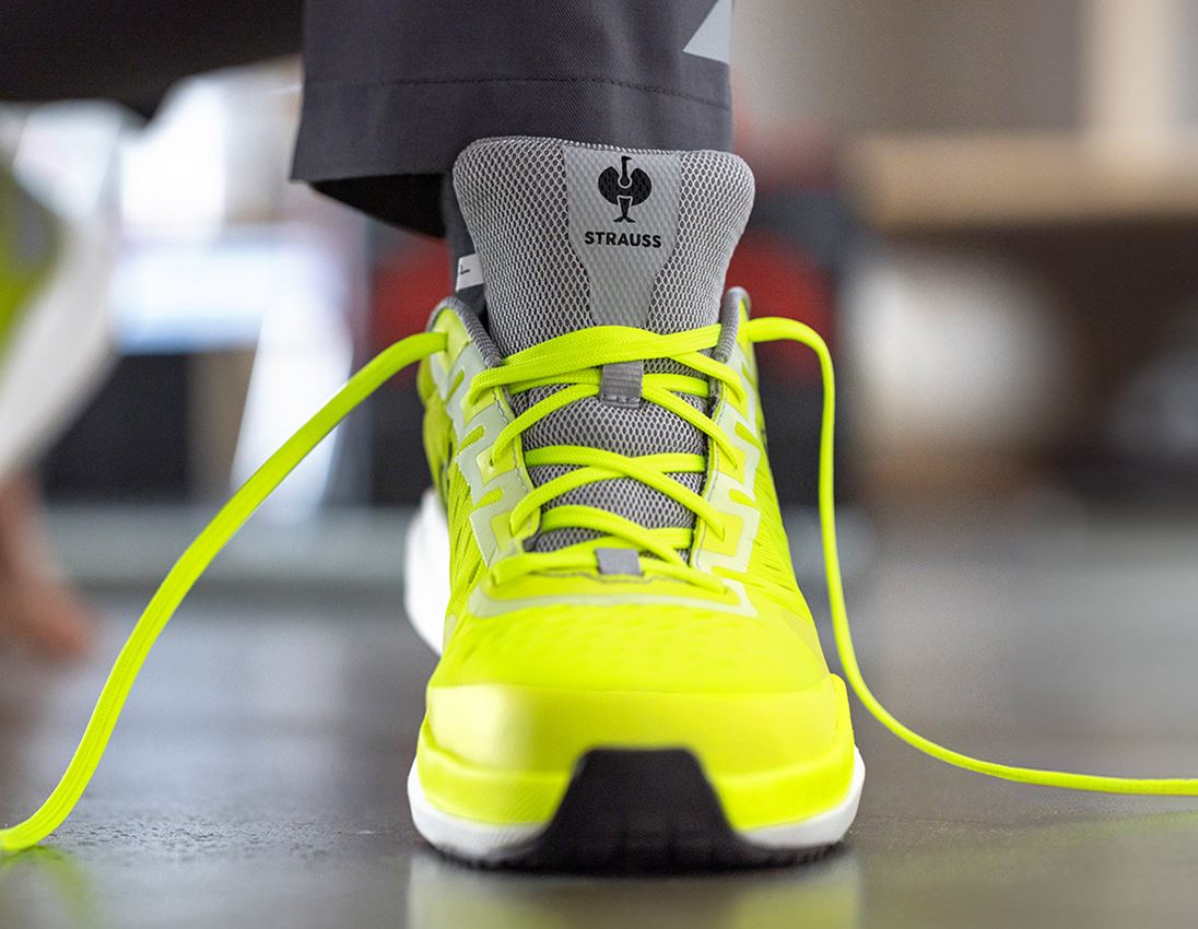 Médicales: S1 Chaussures basses de sécurité e.s. Padua low + platine/jaune fluo 2