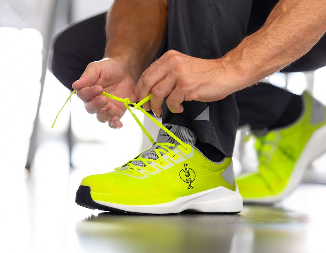 Médicales: S1 Chaussures basses de sécurité e.s. Padua low + platine/jaune fluo 3