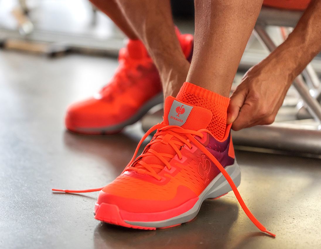 S1: S1 Safety shoes e.s. Padua low + platinum/high-vis red 2