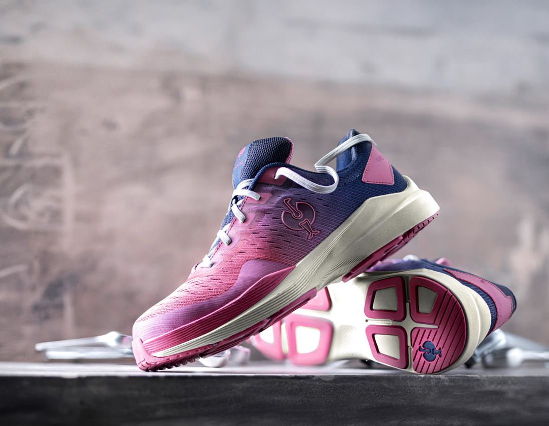 Médicales: S1 Chaussures basses de sécurité e.s. Padua low + rose tara/bleu profond