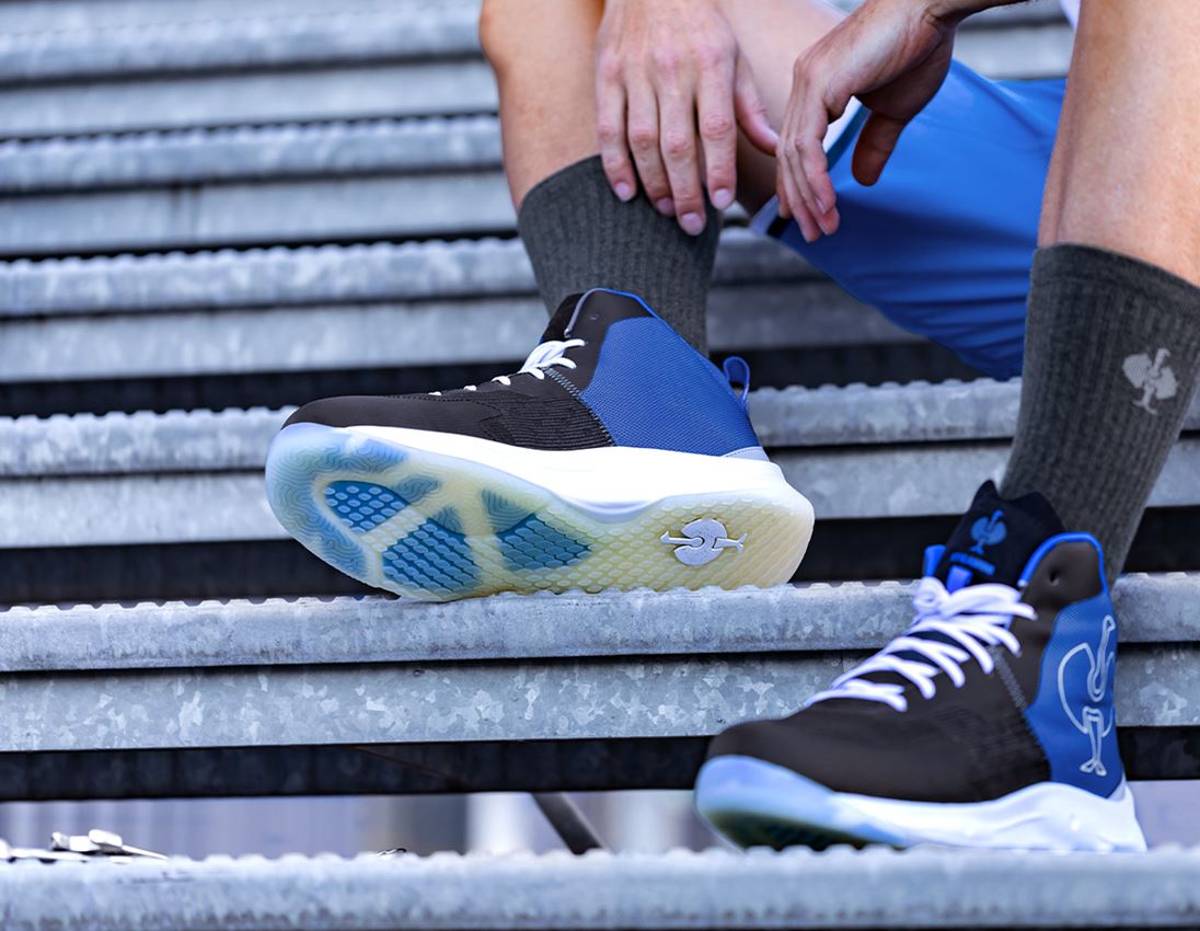 S1P: S1PS Safety shoes e.s. Marseille mid + black/royal blue 2