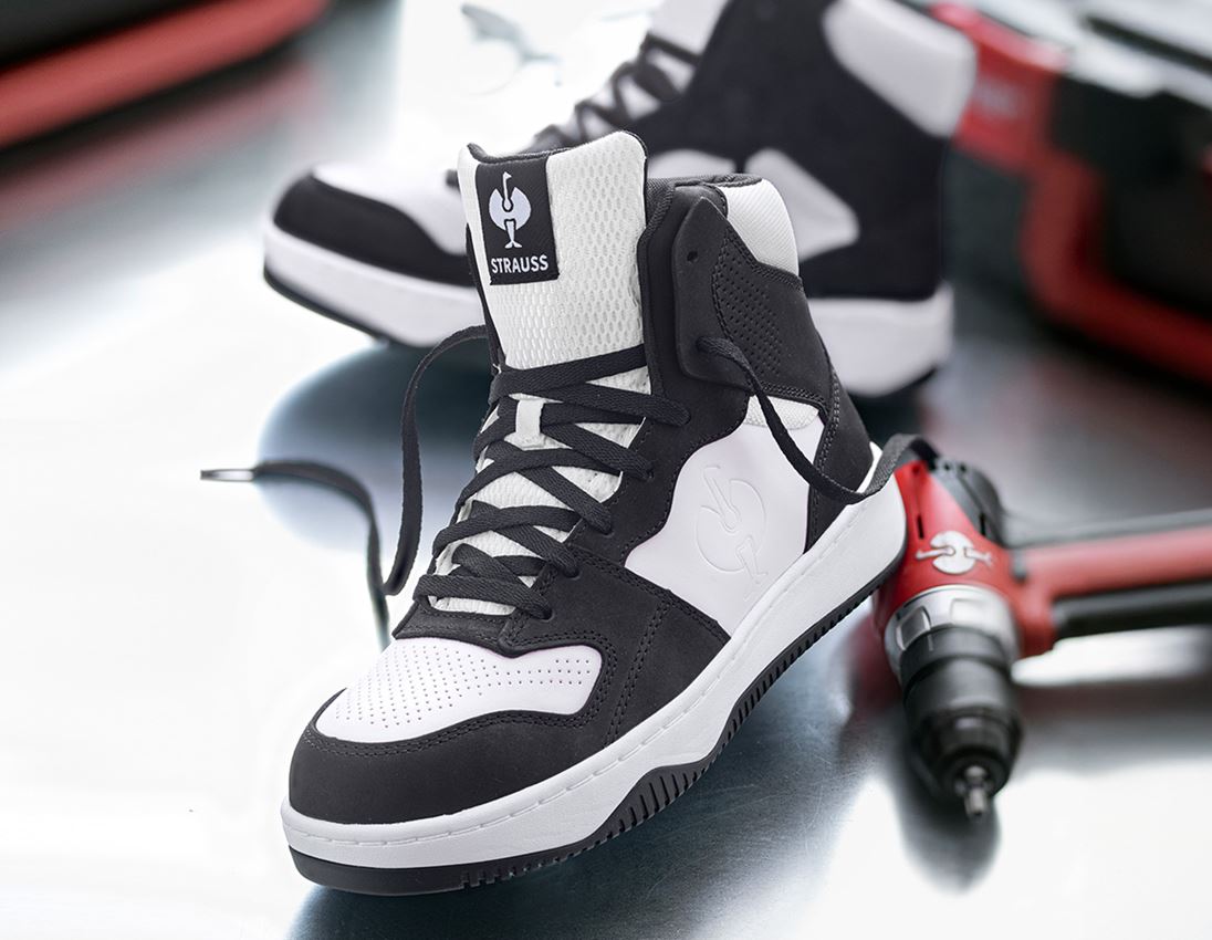 S1P: S1P Safety boots e.s. Eindhoven mid + black/white 1